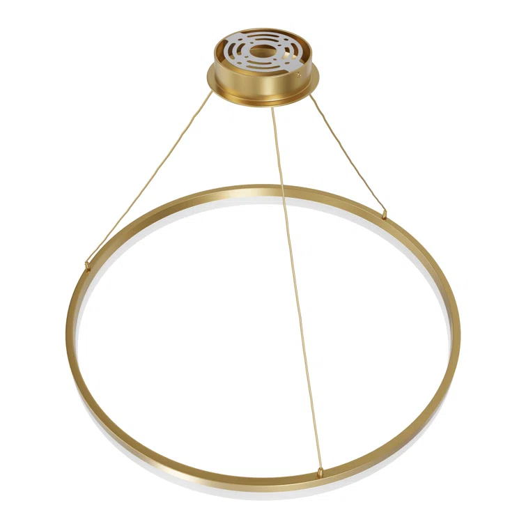 Gold Circular Aluminum LED Pendant Light
