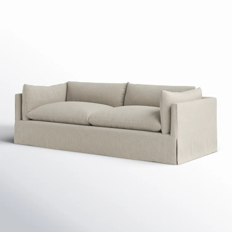Bennett Moon 96" Slipcovered Sofa with Track Arms