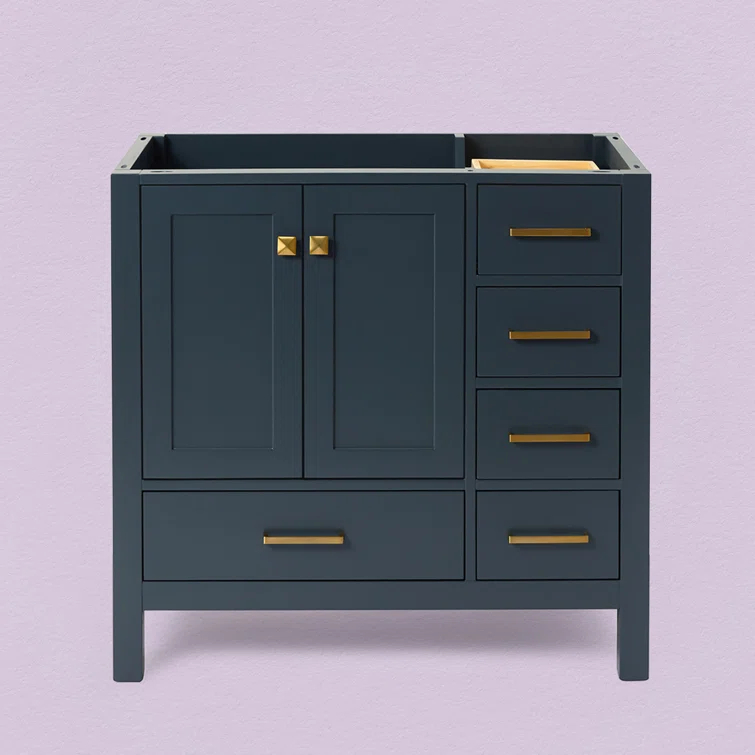 Ariel A037s-R-Bc Cambridge 36" Single Free Standing Wood Vanity Cabinet Only - Blue