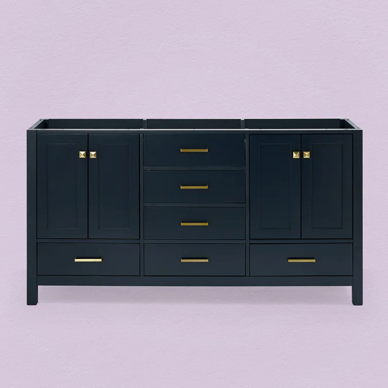 Ariel A067d-Bc Cambridge 66" Double Free Standing Vanity Cabinet Only - Blue