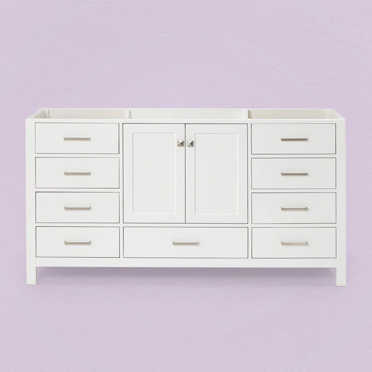 Ariel A067s-Bc Cambridge 66" Single Free Standing Vanity Cabinet Only - White