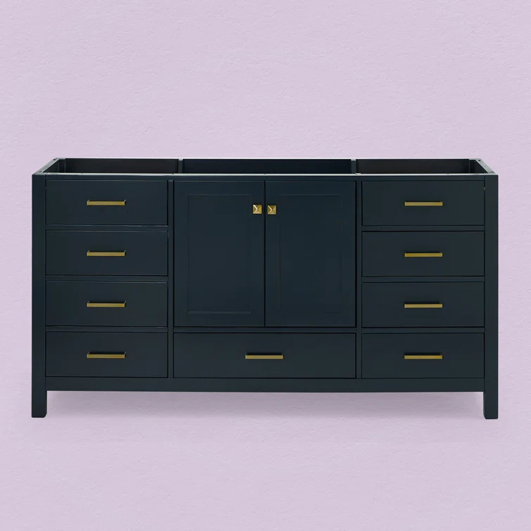 Ariel A067s-Bc Cambridge 66" Single Free Standing Vanity Cabinet Only - Blue