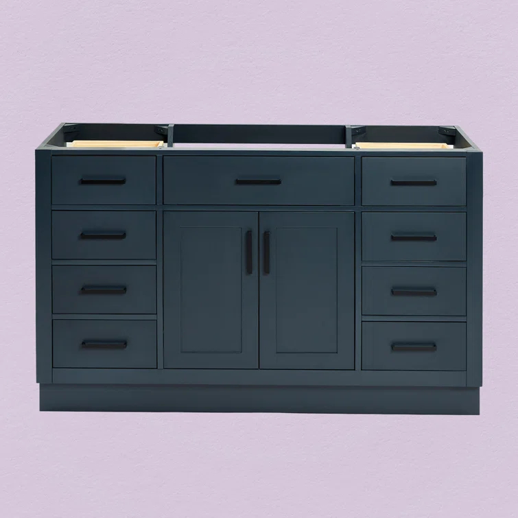 Ariel T054s-Bc Hepburn 54" Single Free Standing Vanity Cabinet Only - Blue