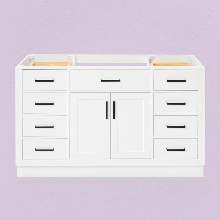 Ariel T054s-Bc Hepburn 54" Single Free Standing Vanity Cabinet Only - White