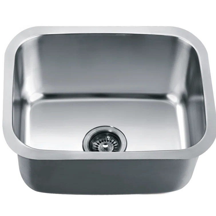 21" L x 17" W Undermount Single Bowl Stainless Steel Patio Wash Kitchen Sink