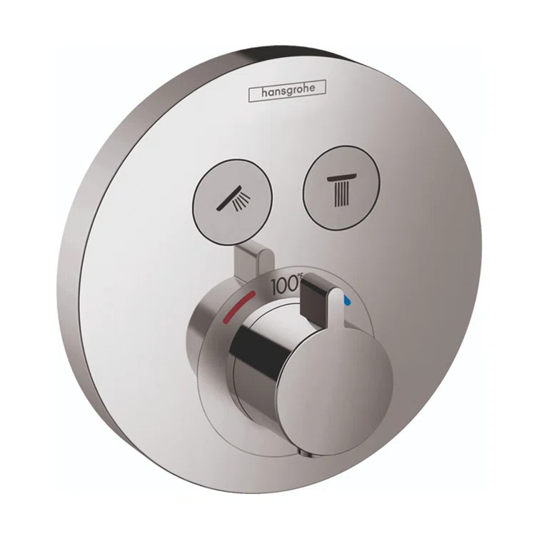 Showerselect S 1-Handle 6-Inch Wide, Temperature Memory, Thermostatic Valve Trim Only, with Diverter