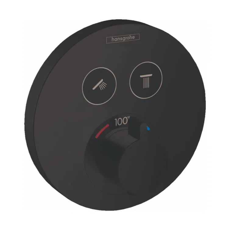 Showerselect S 1-Handle 6-Inch Wide, Temperature Memory, Thermostatic Valve Trim Only, with Diverter