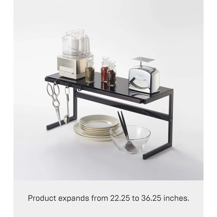 Yamazaki Home Expandable Support Rack - Kitchen Storage Shelf Organizer, Steel, Expandable
