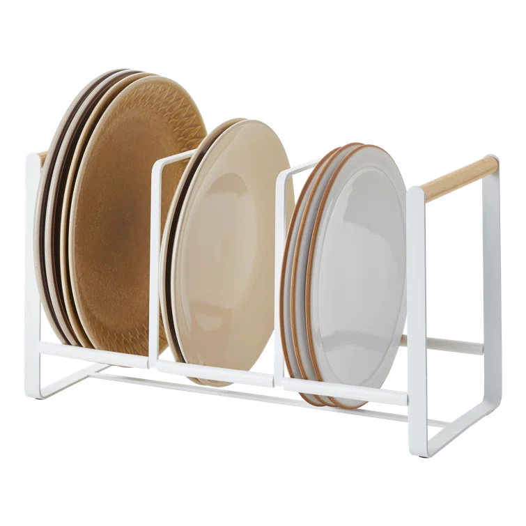 Yamazaki Tosca Wide White Dish Storage Rack