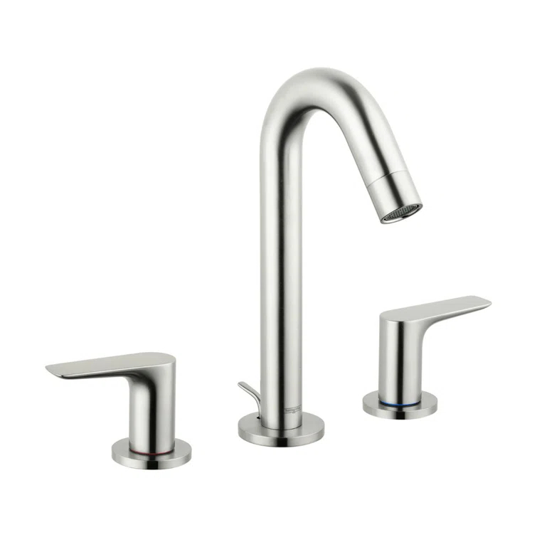 Logis Widespread Bathroom Faucet with Drain Assembly