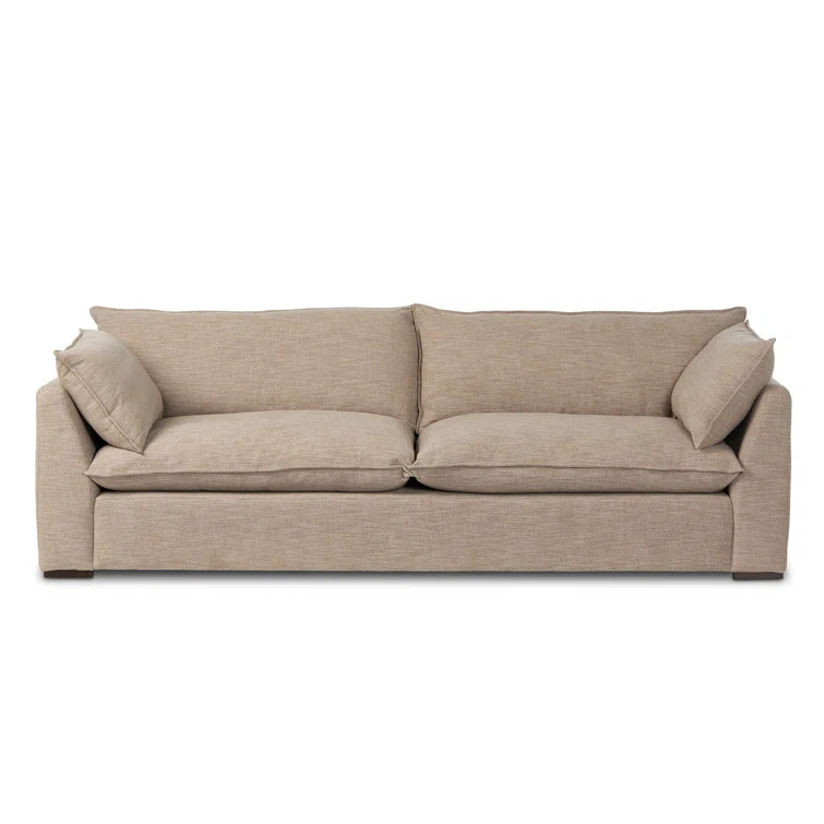 Laken Stone Flared Arm Polyester Blend Sofa