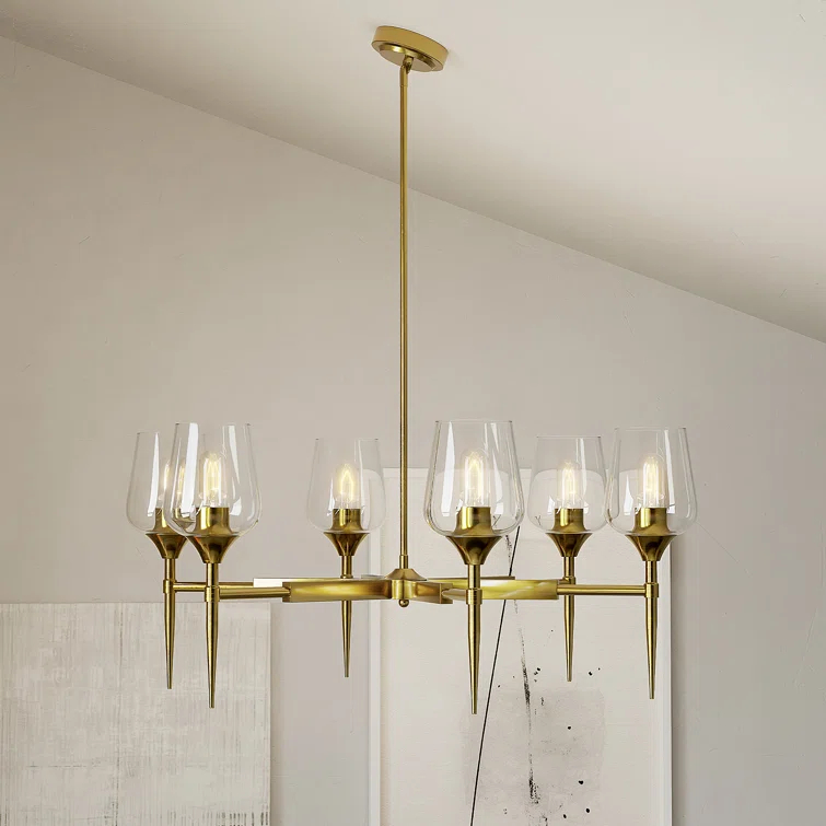 6 - Light Dimmable Classic Chandelier