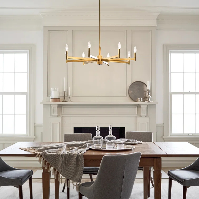 Tuscany 8 Light Metal Dimmable Chandelier