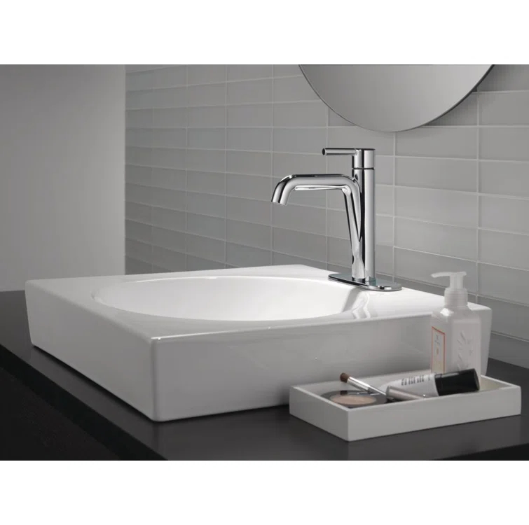 Nicoli Single Hole Bathroom Faucet with Drain Assembly, Single Handle Bathroom Sink Faucet