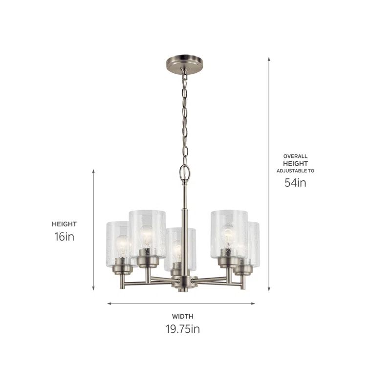 Winslow 5 - Light Dimmable Classic / Traditional Chandelier