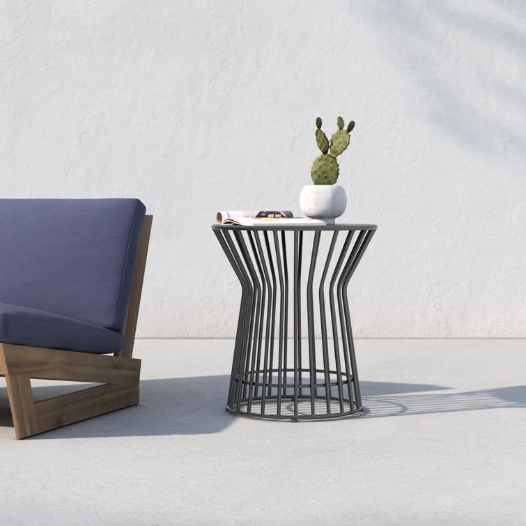 Roberta 20.08'' Metal Outdoor Side Table