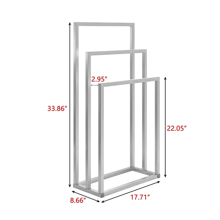 Freestanding 3-tier metal towel rack