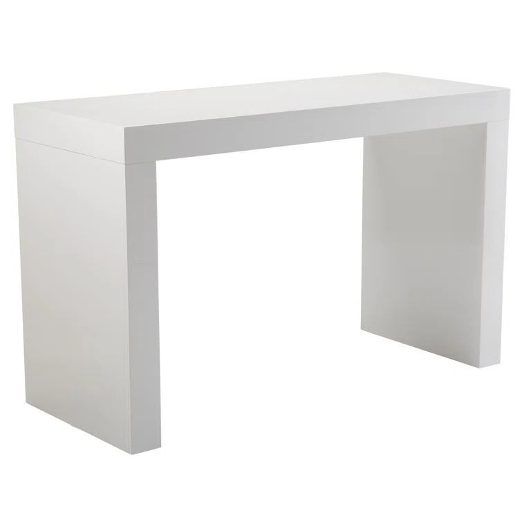 White Contemporary Solid Wood Counter Height Dining Table