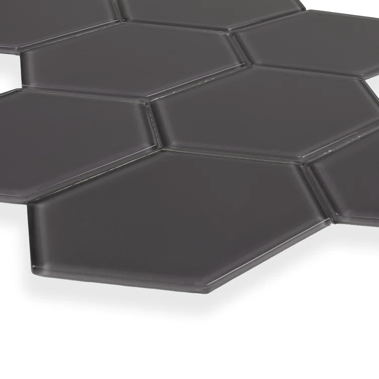 Cruz Bay Studio Long Hex 10.60in.x11 in. Glass Mosaic Tile