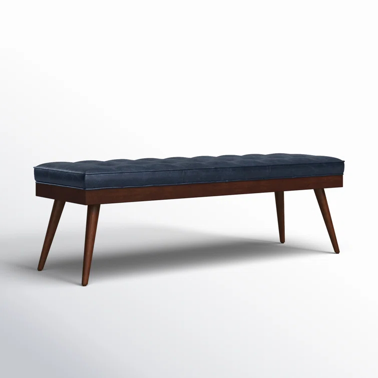 Athan Full-Grain Italian Genuine Leather Bench