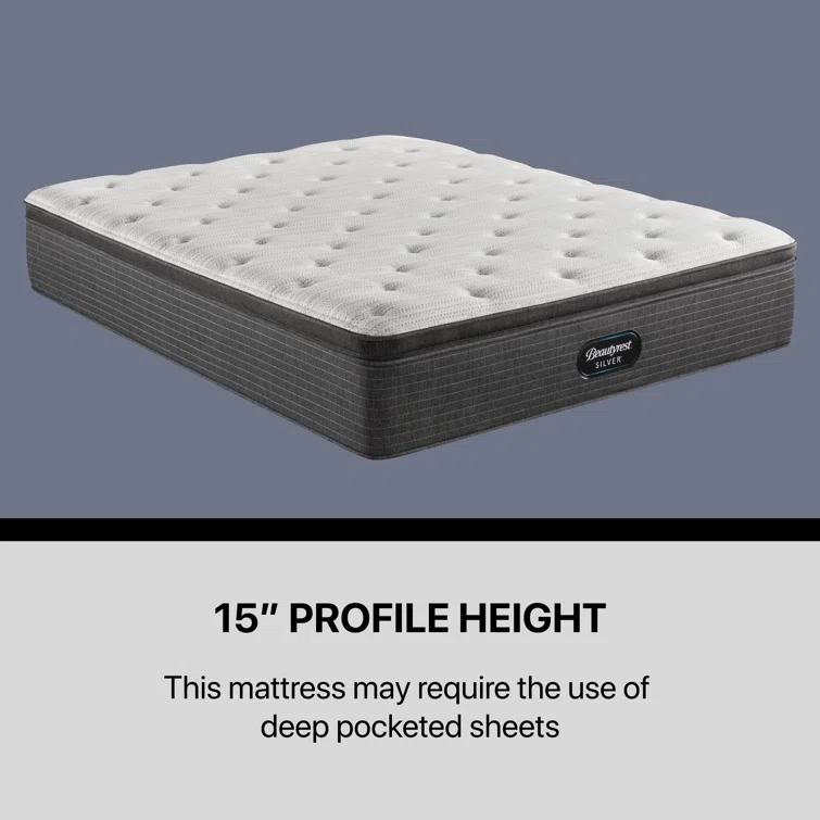 Beautyrest Silver BRS900 Medium Pillow Top 15" Innerspring Mattress