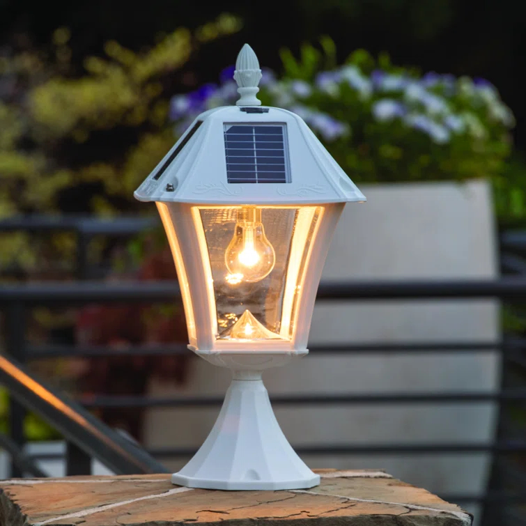 Baytown Ii Bulb Solar Light - Warm White LEDs- Wall/pier/ 3 Inch Fitter Mounts