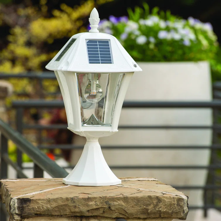 Baytown Ii Bulb Solar Light - Warm White LEDs- Wall/pier/ 3 Inch Fitter Mounts
