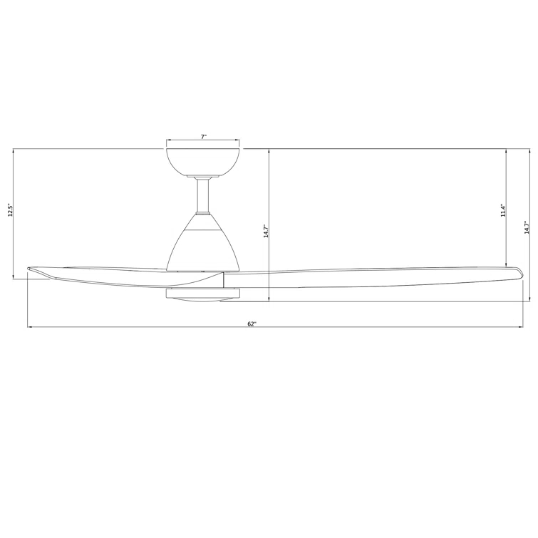 Skylark 3 - Blade Indoor/Outdoor Smart Ceiling Fan with Adjustable CCT 2700K-3000K-4000K-5000K LED Light Kit and Remote Control Included, Works With Alexa and iOS or Android App