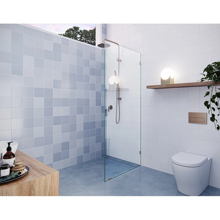 Vela 30 in. x 78 in. Fully Frameless Single Fixed Shower Panel