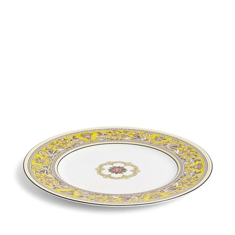 Citron Yellow Handcrafted Porcelain Dinner Plate 8.11 in