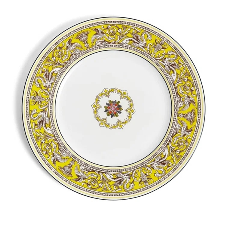 Citron Yellow Handcrafted Porcelain Dinner Plate 8.11 in