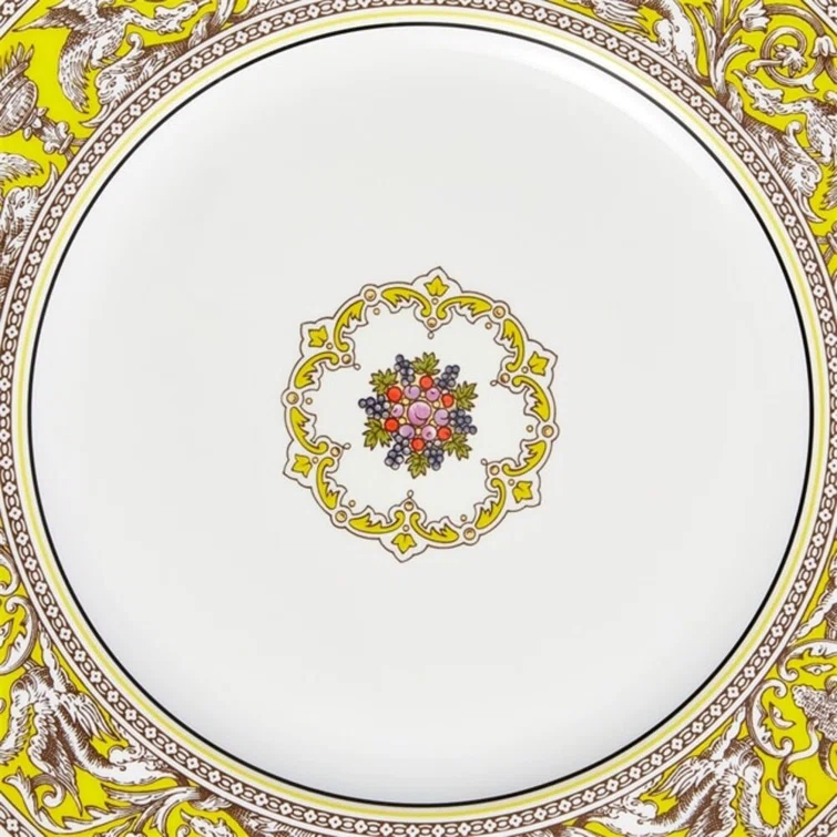 Citron Yellow Handcrafted Porcelain Dinner Plate 8.11 in