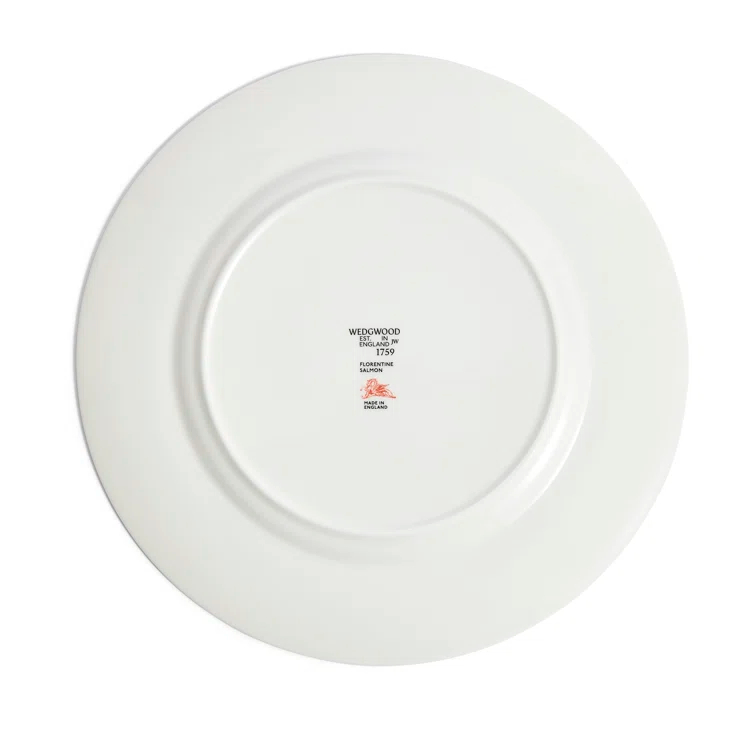 Handcrafted Orange Porcelain Dinner Plate, 10.75 inches