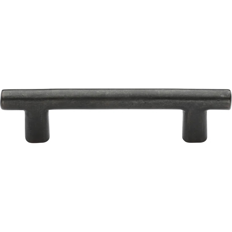Dark Bronze Distressed Metal Bar Pull with Mounting Hardware