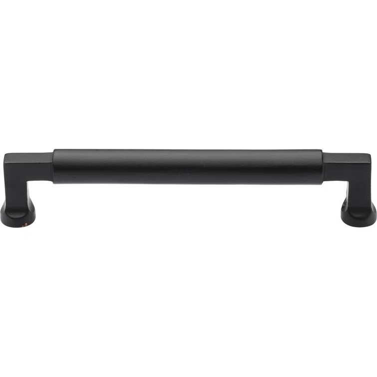 Modern Black Brass Cabinet Pull with Mounting Hardware
