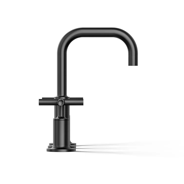 Kohler Purist® Widespread Bathroom Faucet with Pop-Up Drain Assembly, 3-Hole High Arc Cross Handle Bathroom Sink Faucet, 1.2 gpm