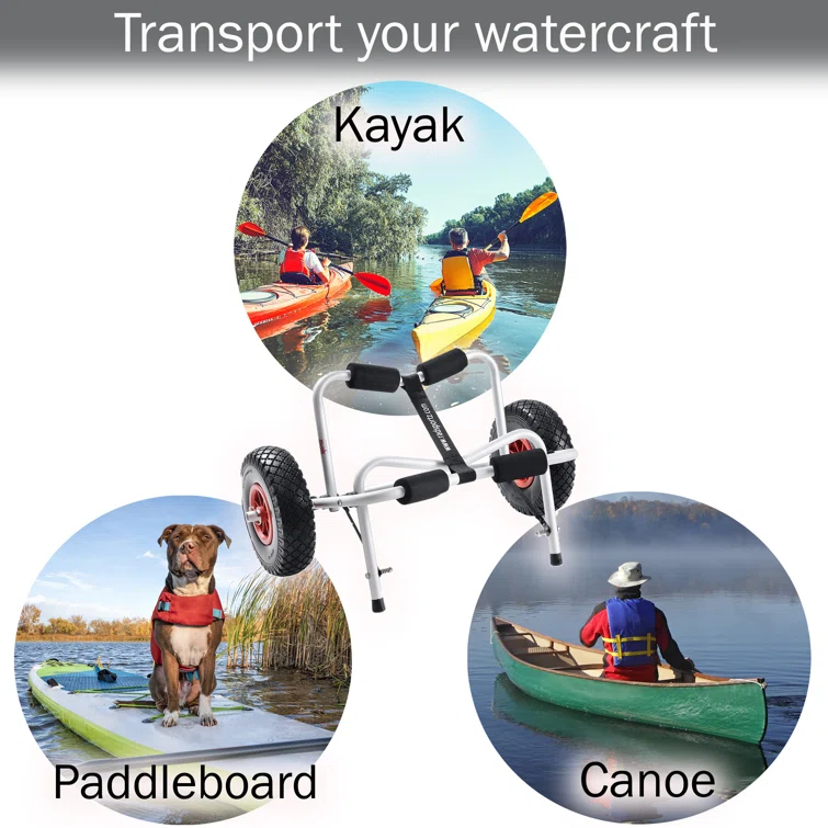 Rad Sportz Kayak Trolley Cart - 140lb Capacity for Transporting Kayak,SUP and Paddleboard or Canoe