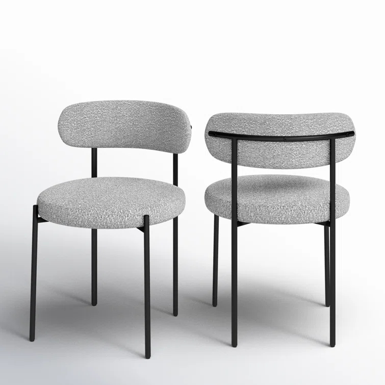 Sherwood Solid Back Boucle Side Chair