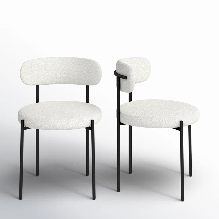 Sherwood Solid Back Boucle Side Chair
