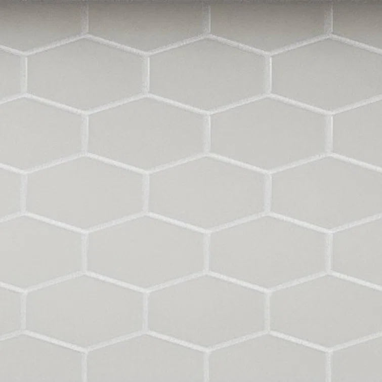 Long Hex 10.60in.x11 in. Glass Mosaic Tile
