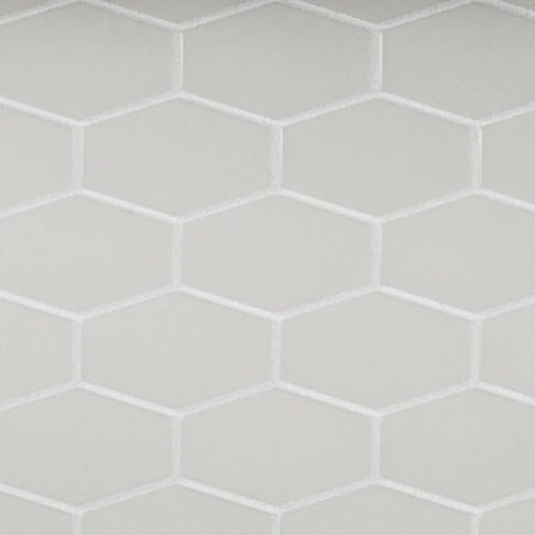 Long Hex 10.60in.x11 in. Glass Mosaic Tile