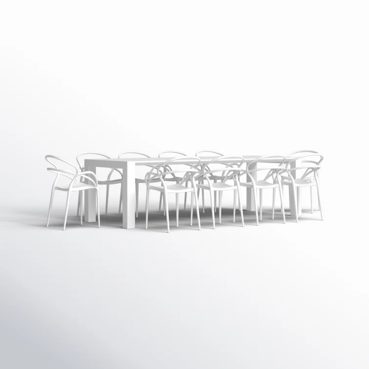 Comet 118'' Rectangular 10 - Person Outdoor Dining Set
