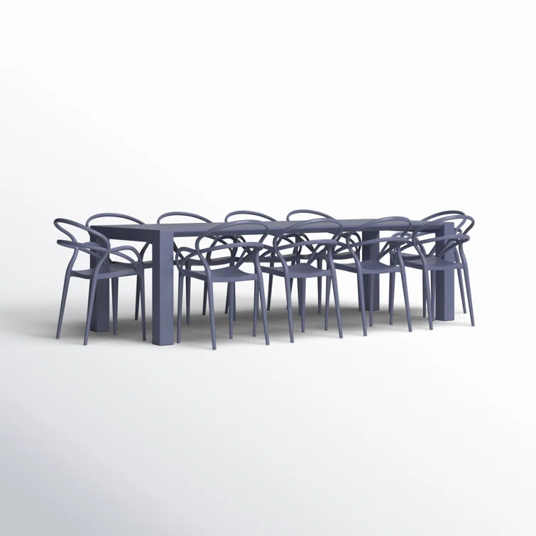 Comet 118'' Rectangular 10 - Person Outdoor Dining Set