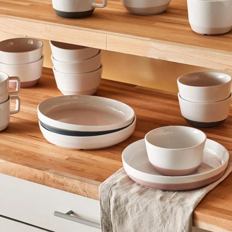 Austin Libbey 28-Ounce Porcelain Soup Salad Bowl, Set Of 4