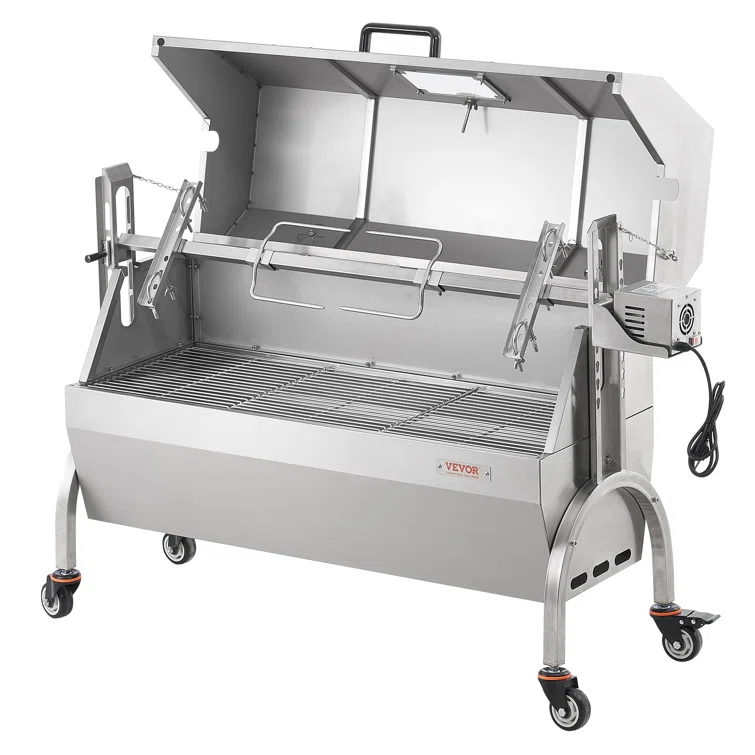 Roaster Spit Rotisserie BBQ Grill Pig Lamb Chicken Roaster 52W 198LBS