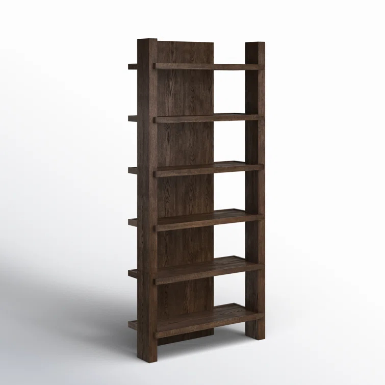 Doku Dark Brown Oak Wood 91" Bookcase