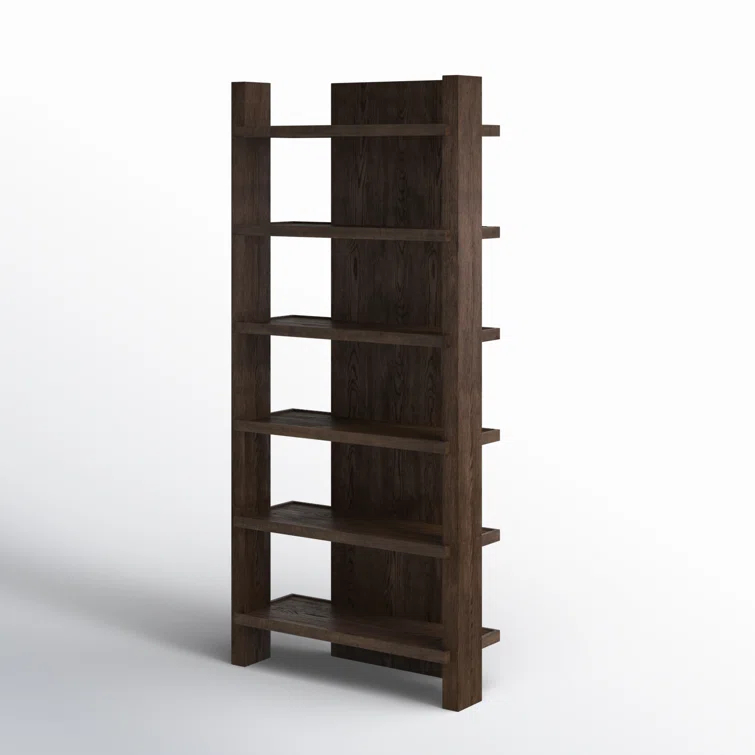 Doku Dark Brown Oak Wood 91" Bookcase