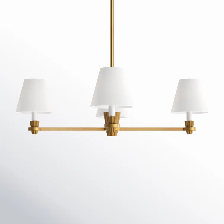 Paisley Empire Burnished Brass 28" Candle Chandelier