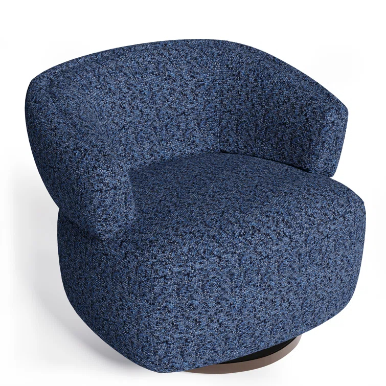 Carnley Fully Assembled Upholstered Swivel Barrel Chair