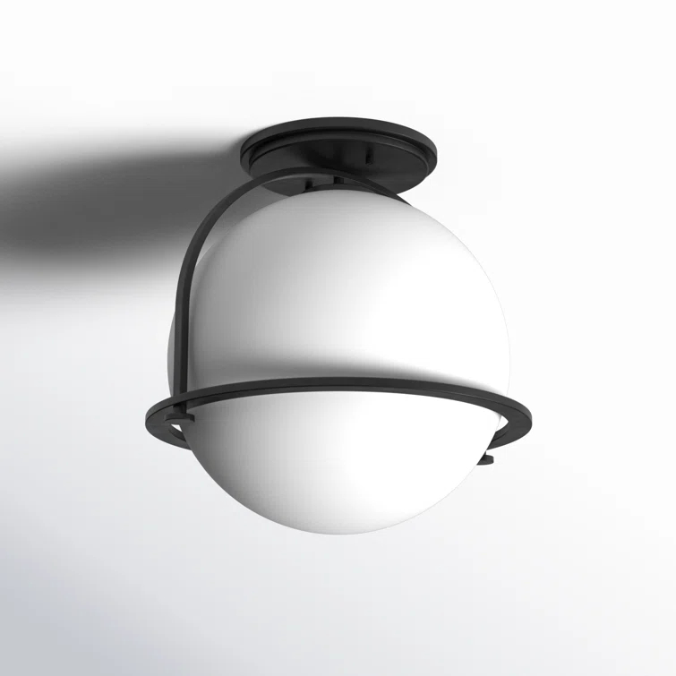 McCormick Hand Blown Glass Semi Flush Mount